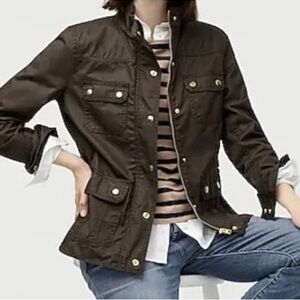 J. Crew Relaxed Boyfriend Field Jacket Olive Green Sz XXS